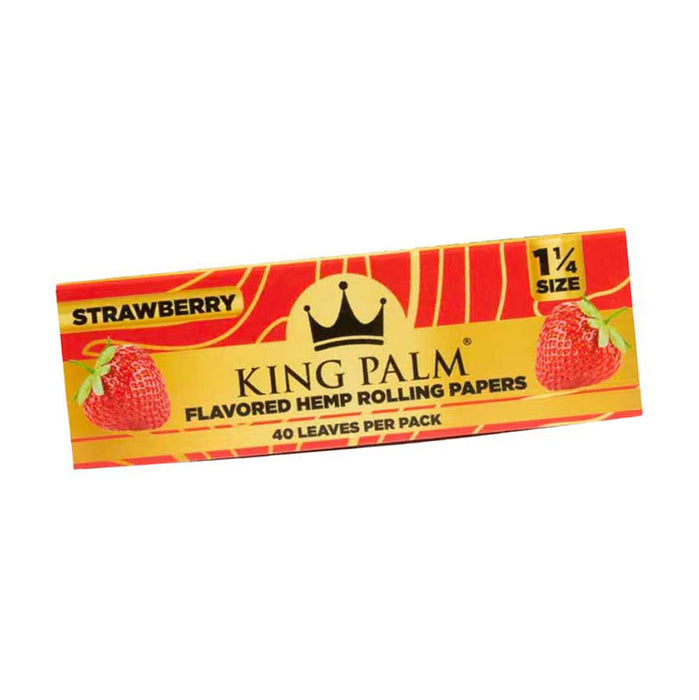 King Palm Hemp Rolling Papers 1 1/4 Size Strawberry Flavor