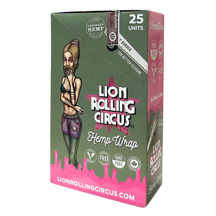 Lion Rolling Circus Hemp Wraps Bubble Gum Flavor