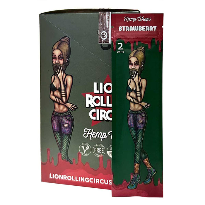 Lion Rolling Circus Hemp Wraps Strawberry Flavor