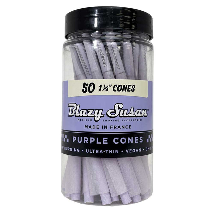 Blazy Susan Purple 1 1/4 Size Cones (50)