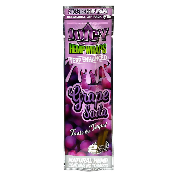 Juicy Terp Enhanced Hemp Wraps Grape Soda