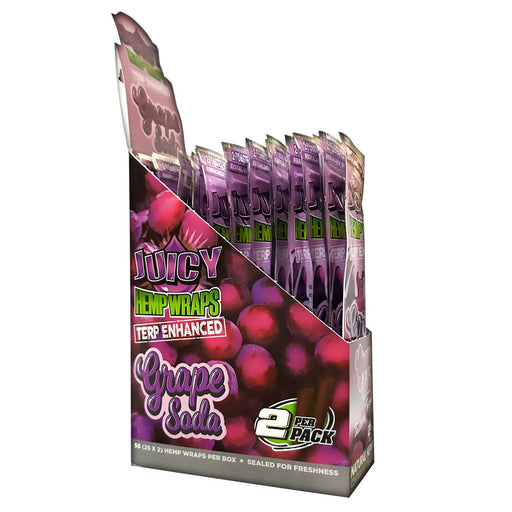 juicy terp enhanced hemp wraps grape soda