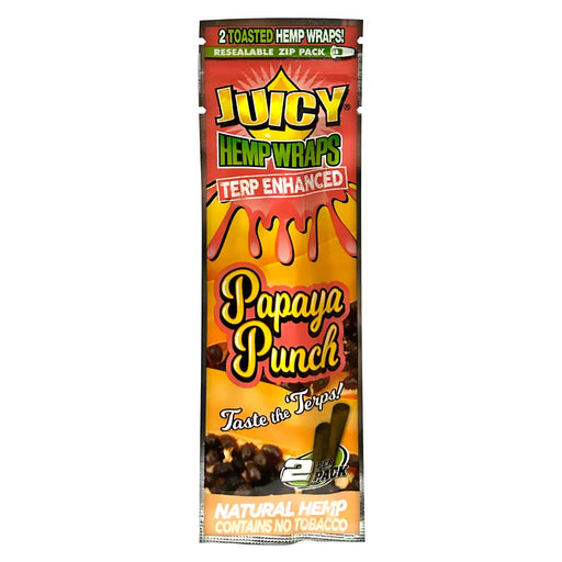 juicy terp enhanced hemp wraps papaya punch