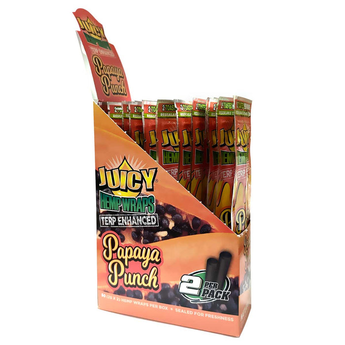 Juicy Terp Enhanced Hemp Wraps Papaya Punch