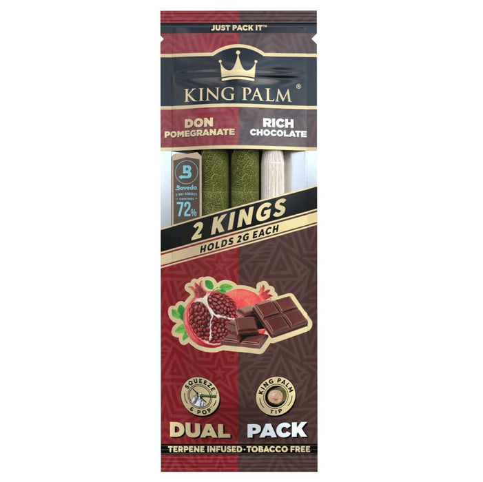 King Palm 2 Kings Dual Pack Pomegranate & Chocolate