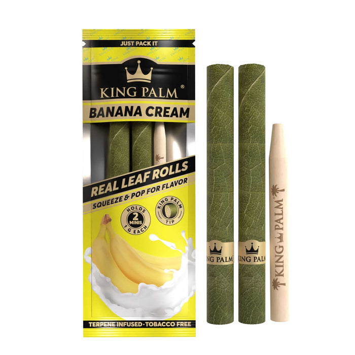 King Palm 2 Mini Rolls Banana Cream 