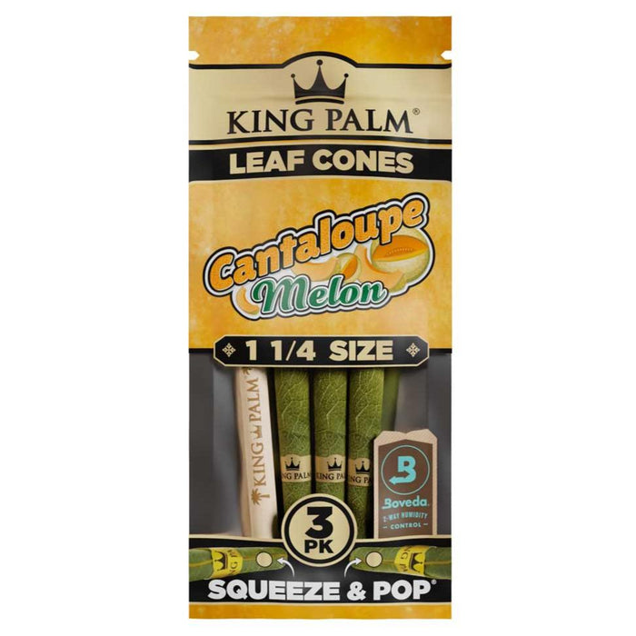 King Palm 1 1/4 Leaf Cones Cantaloupe Melon (3)