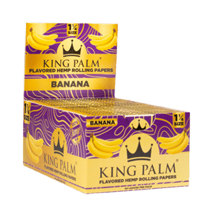 King Palm Hemp Rolling Papers 1 1/4 Size Banana Flavor