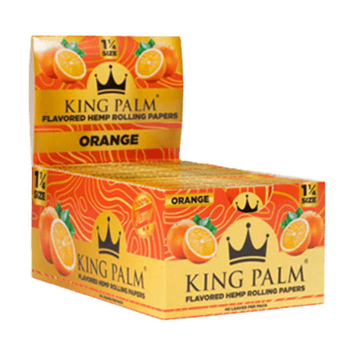 King Palm Hemp Rolling Papers 1 1/4 Size Orange Flavor