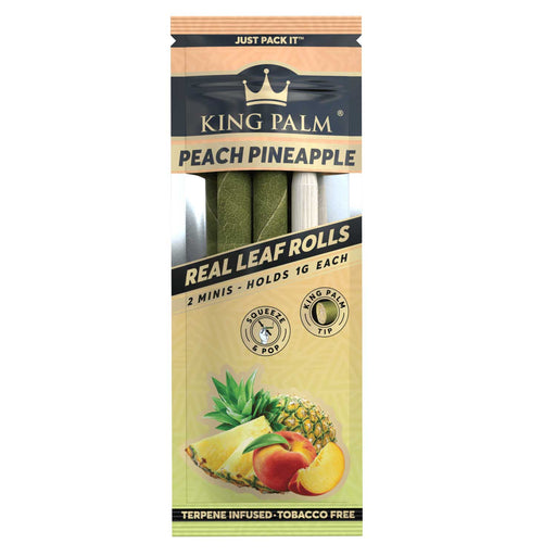 king palm 2 mini rolls peach pineapple flavor