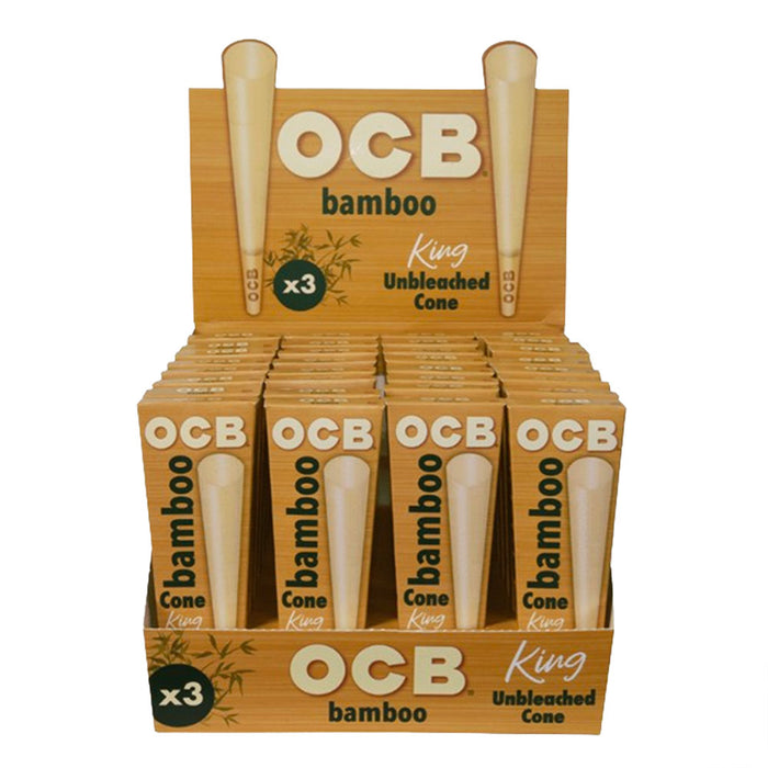 OCB Bamboo King Size Pre Rolled Cones (3)