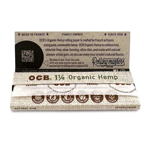 ocb organic hemp 1 1 4 rolling paper