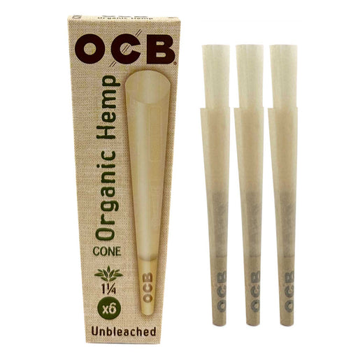 ocb organic hemp cones 1 1 4 size 6 pack