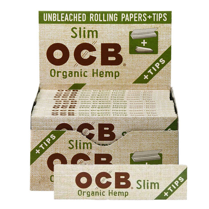 OCB Organic Hemp Slim Papers + Tips