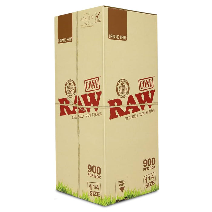 RAW Organic 1 1/4 Pre Rolled Cones (900)