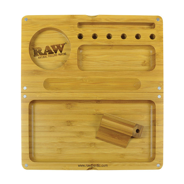 RAW Back Flip Bamboo Rolling Tray