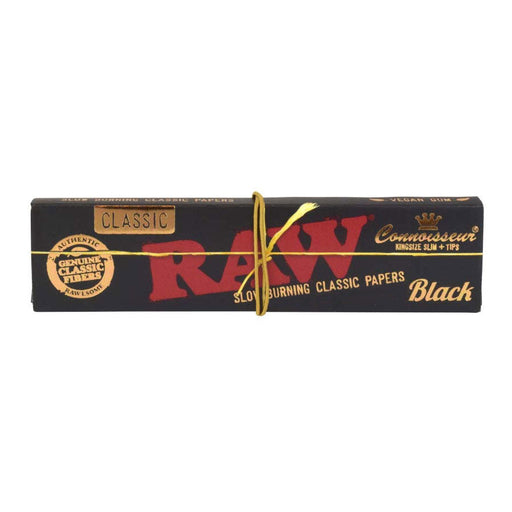 raw black connoisseur king size slim rolling papers