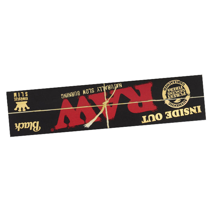 RAW Black INSIDE OUT King Size Slim Rolling Papers