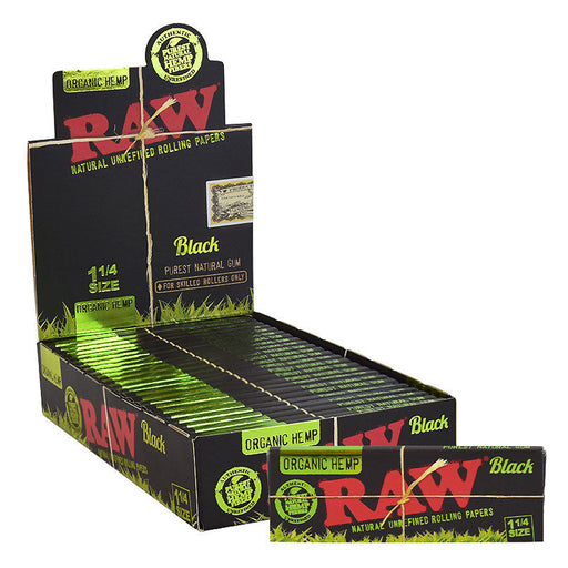 raw black organic hemp 1 1 4 rolling paper