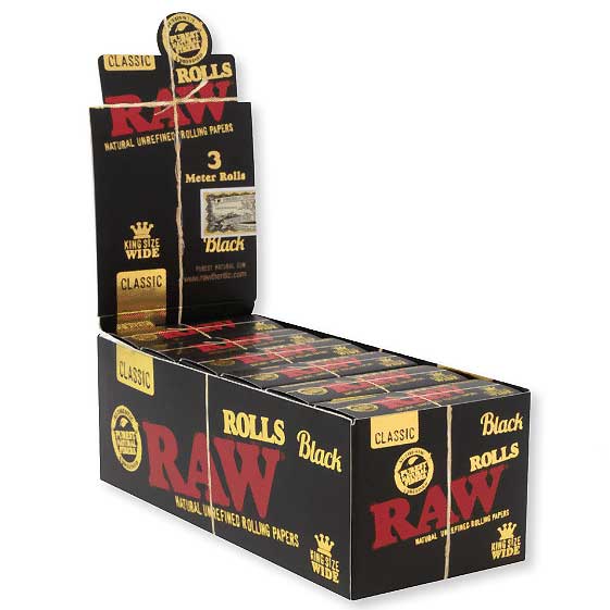 raw black king size wide rolls 3 meters