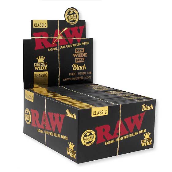 RAW Black Classic King Size Wide Rolling Papers