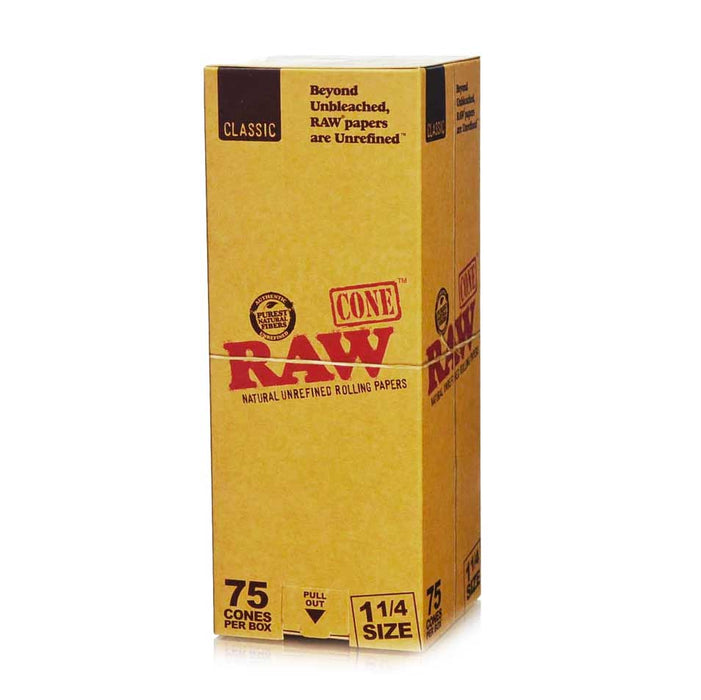 RAW Classic 1 1/4 Pre Rolled Cones (75)