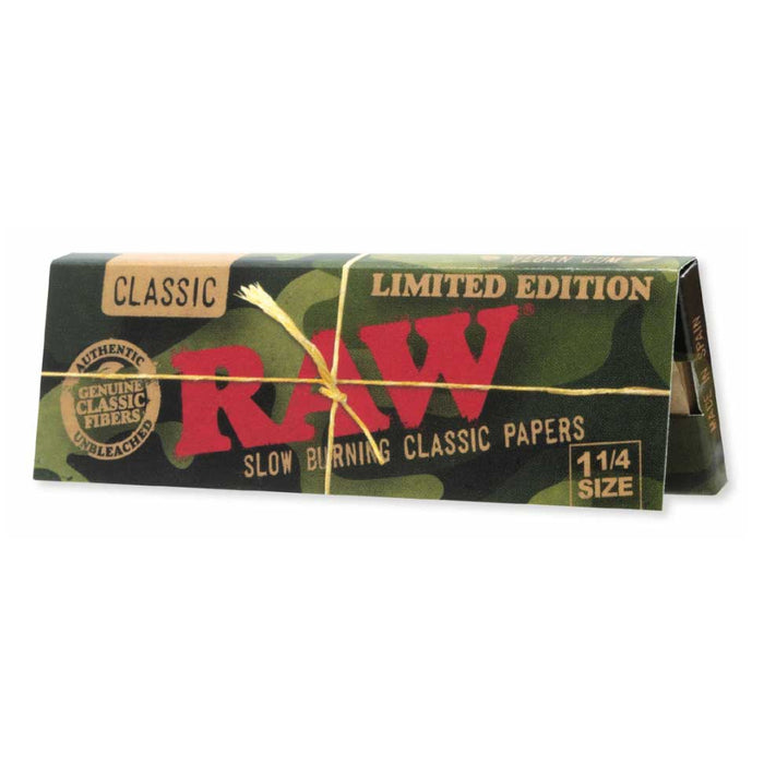 RAW Classic Camo 1 1/4 Size Rolling Papers - Limited Edition