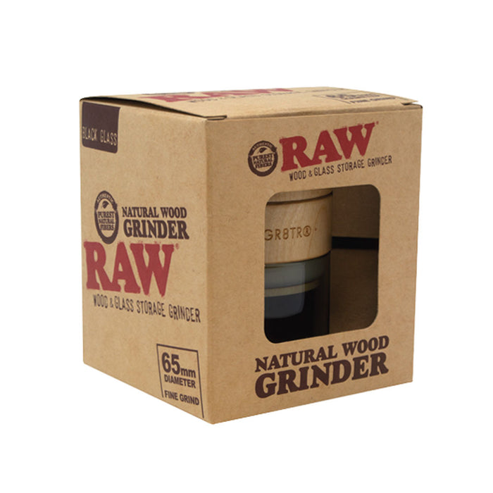 Raw Natural Wood Grinder Black 