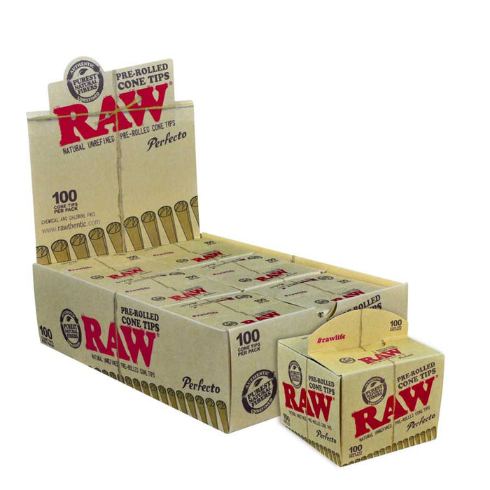 raw pre rolled perfecto cone tips