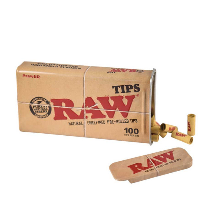 RAW Pre Rolled Tips Tin (100)