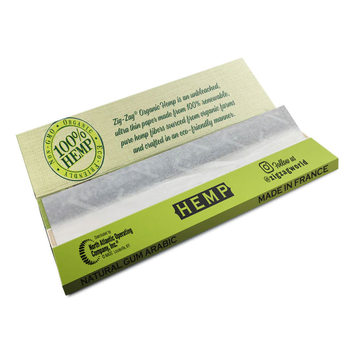 Zig Zag Organic Hemp King Slim Rolling Papers