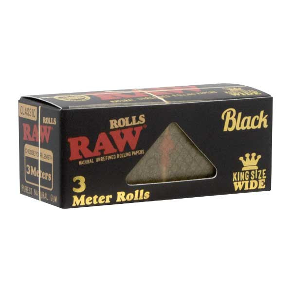 Raw Black King Size Wide Rolls (3 Meters)