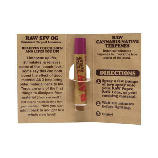 RAW TERP SPRAY SFV OG SINGLE PACK