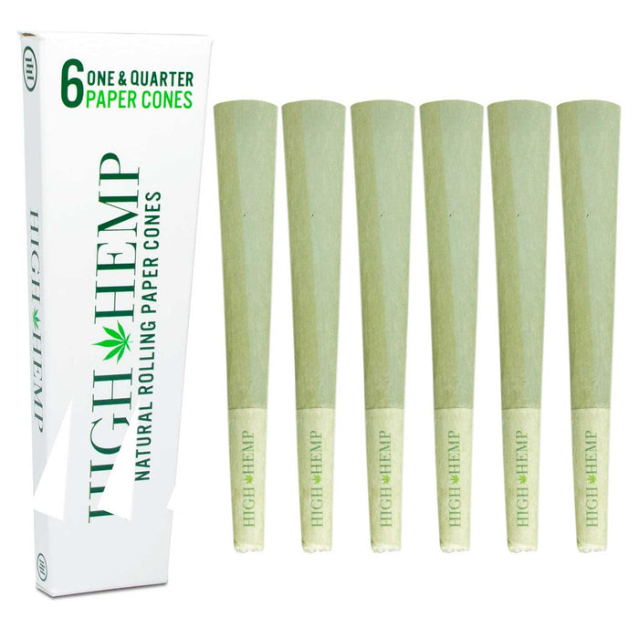 High Hemp 1 1/4 Size Pre Rolled Cones (6 Pack)