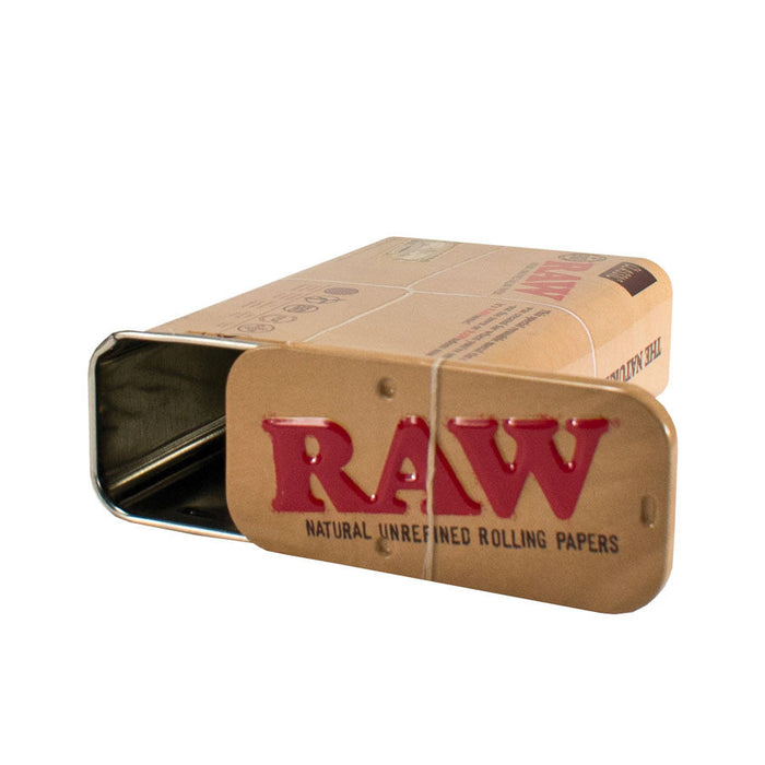 raw tin case large w sliding top