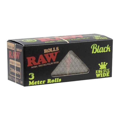 Raw Black Organic Hemp King Size Wide Rolls (3 Meters)