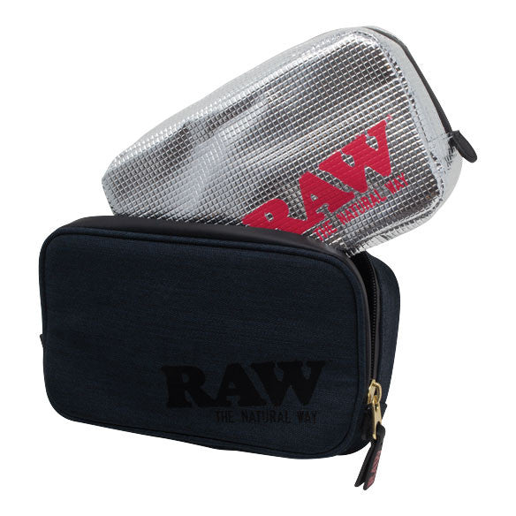 raw black smell proof smokers pouch v2