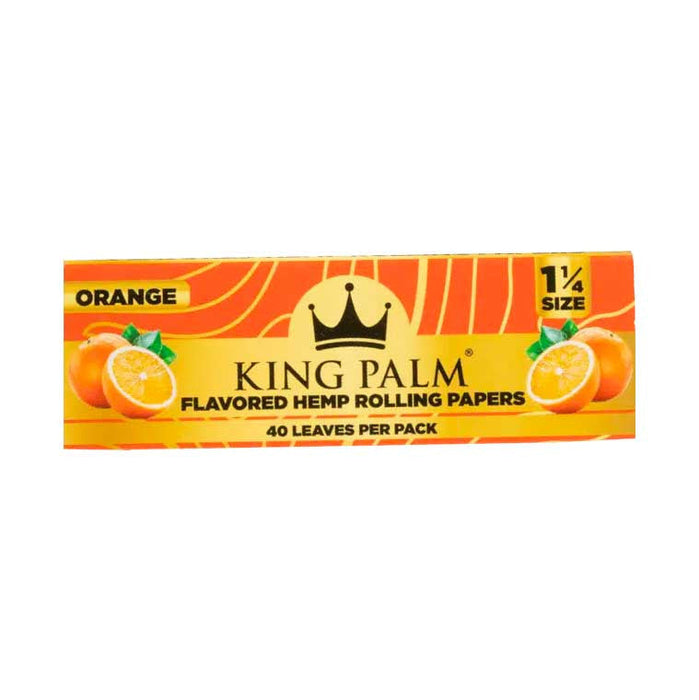 King Palm Hemp Rolling Papers 1 1/4 Size Orange Flavor