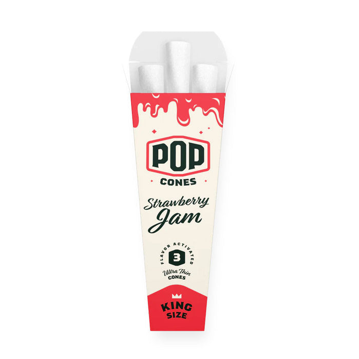 Pop Ultra Thin Cones - Strawberry Jam (King Size)