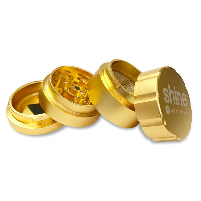 Shine Rolling Papers Gold 4 Piece Grinder